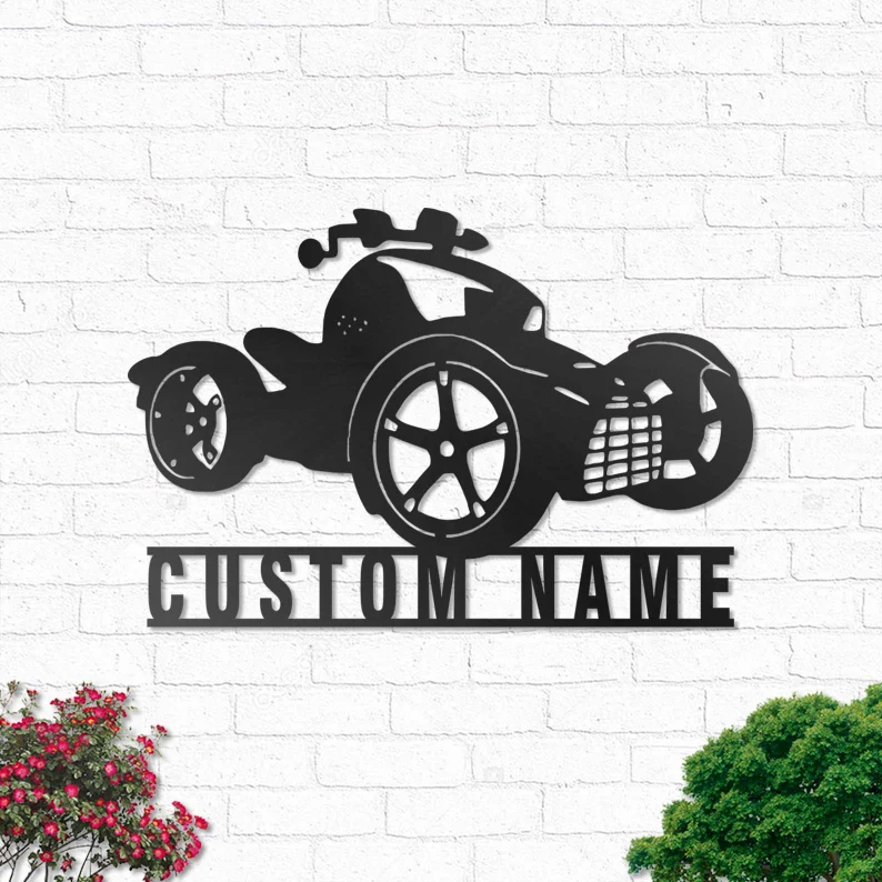 Custom Can Am Spyders Motorcycle Metal Sign
