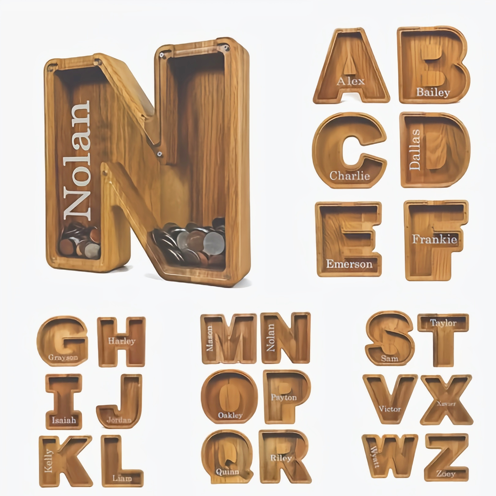 🔥Buy 2 Free Shipping🎁Personalized Boys/Girls Piggy Bank-Wood Gift For Kids