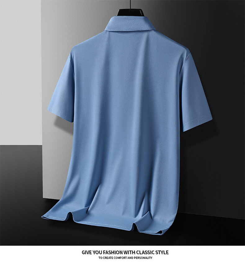 Men's Luxury Zip Polo Shirt-Blackriss