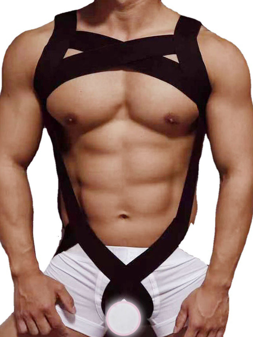 BLACKRISS™Men's Sexy Chest Harness - Black-Blackriss