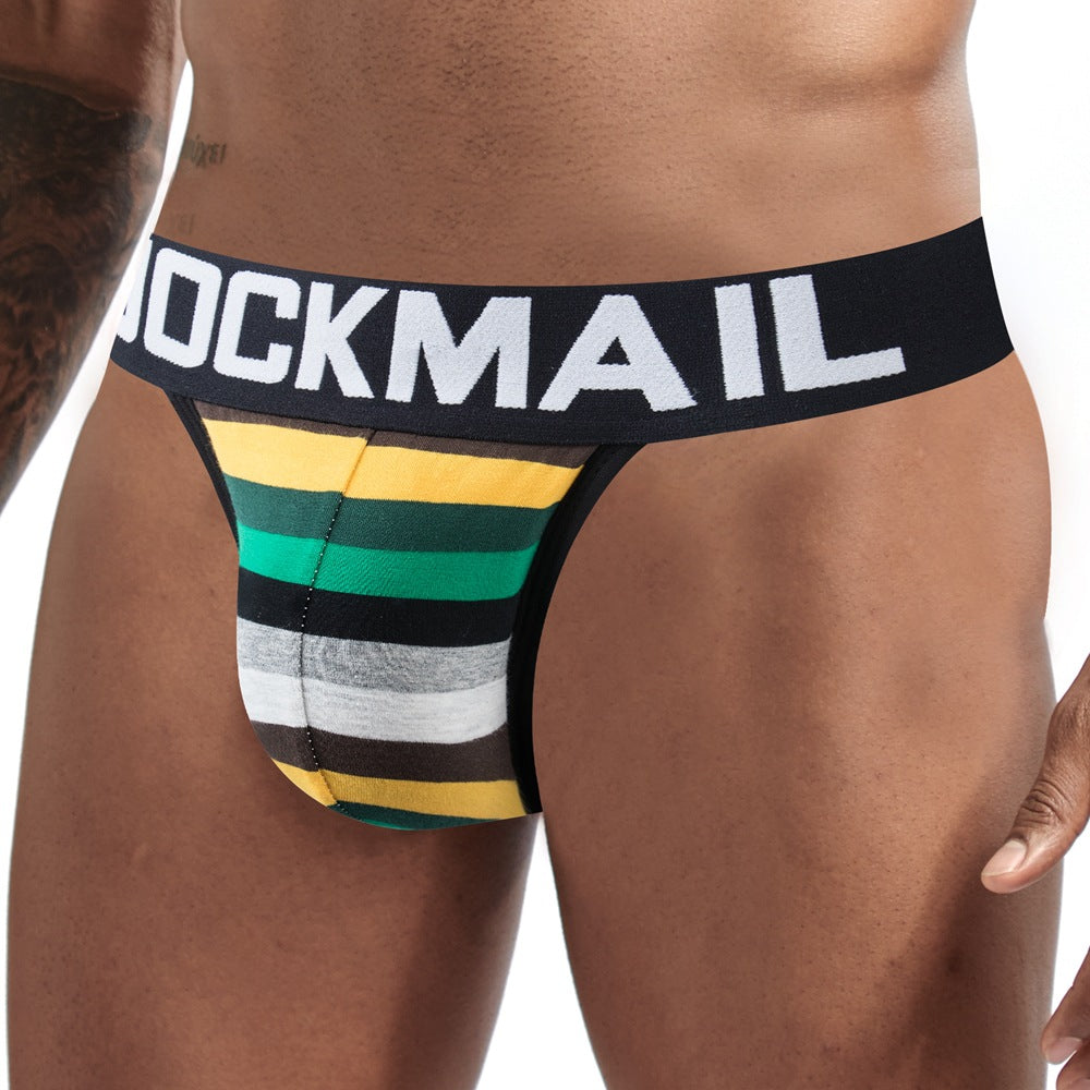 BLACKRISS™Rainbow Stripe Cotton Pride Jockstrap-Blackriss