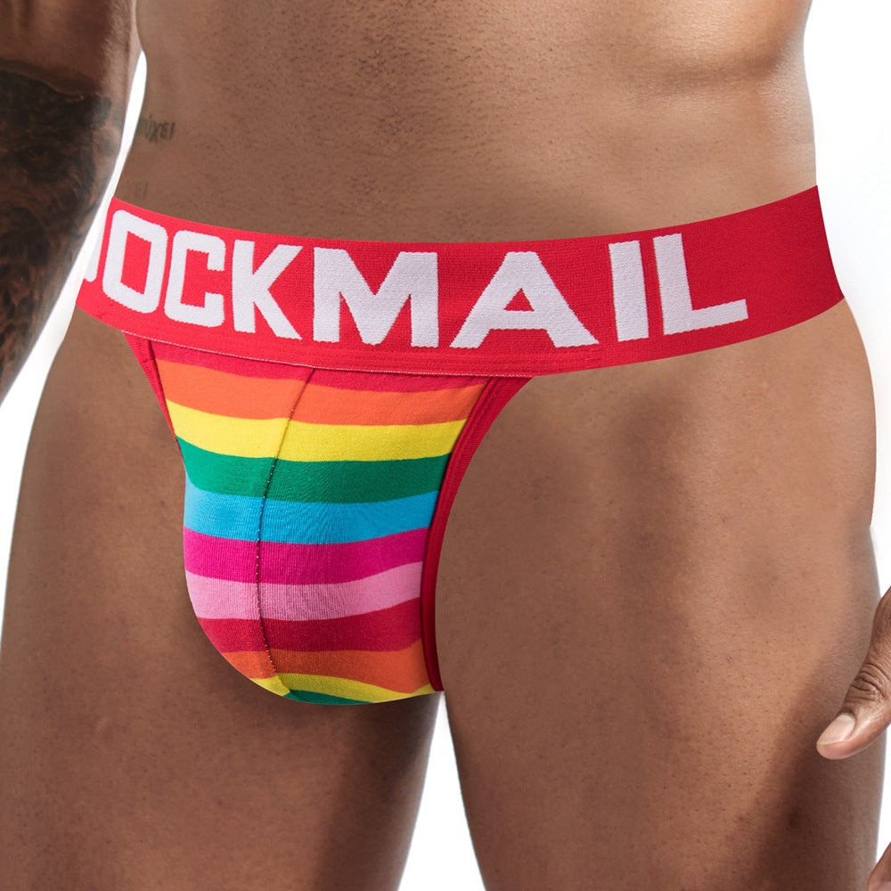 BLACKRISS™Rainbow Stripe Cotton Pride Jockstrap-Blackriss