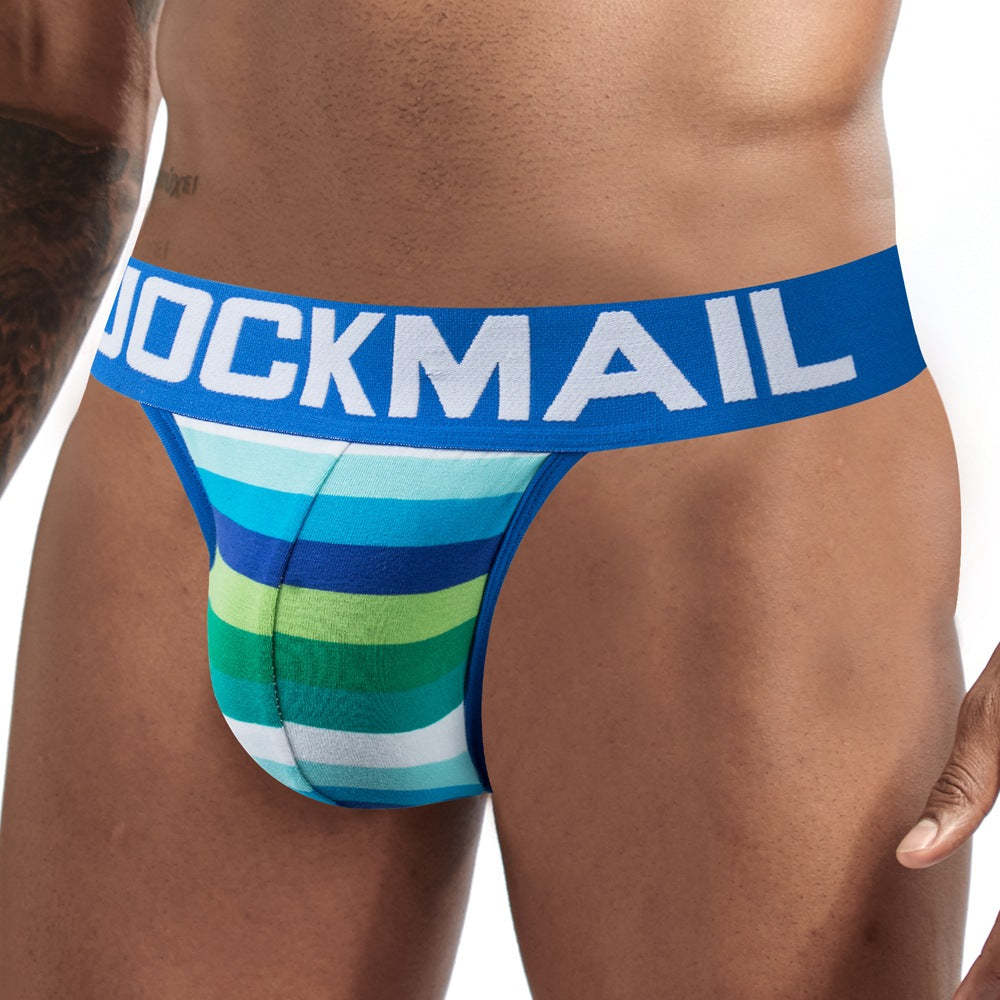 BLACKRISS™Rainbow Stripe Cotton Pride Jockstrap-Blackriss