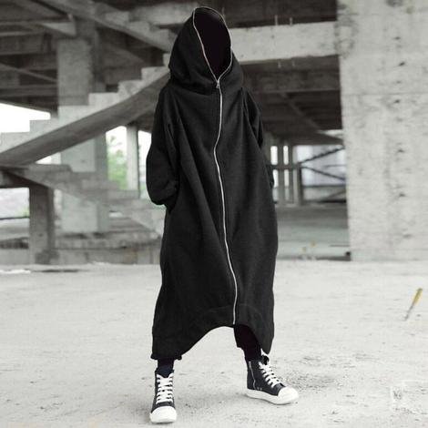 BLACKRISS™ Unisex Long Sleeve Hooded Nazgul Long Coat-Blackriss