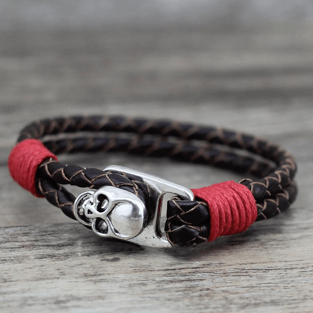 Blackriss™Skull Leather Bracelet-Blackriss