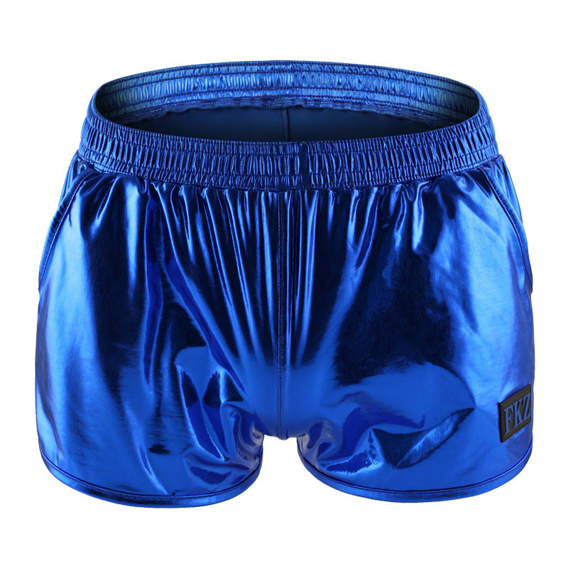 BLACKRISS™Bronze Faux Leather Stretch Ice Silk Boxer Briefs-Blackriss