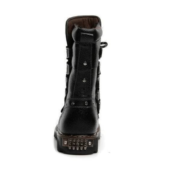 BLACKRISS™Men's Military Multi Buckles Boots Men Martin Boots Cowboy Boots-Blackriss