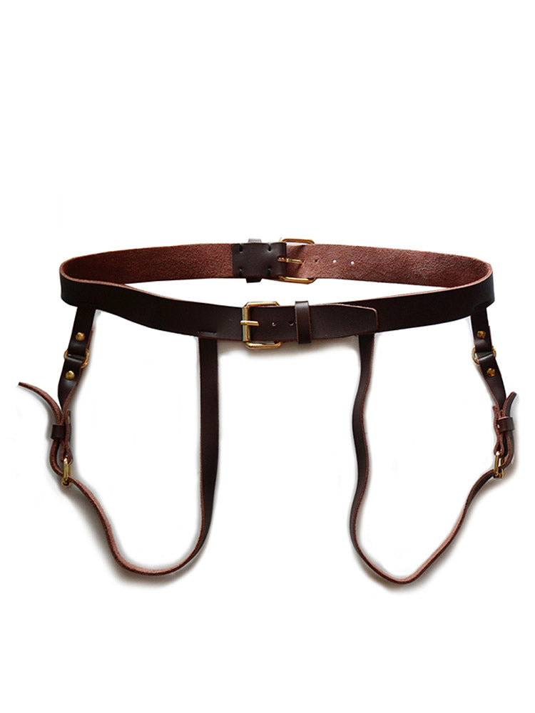 BLACKRISS™Men's Accessories Leather Double Belt Binding Bondage-Blackriss