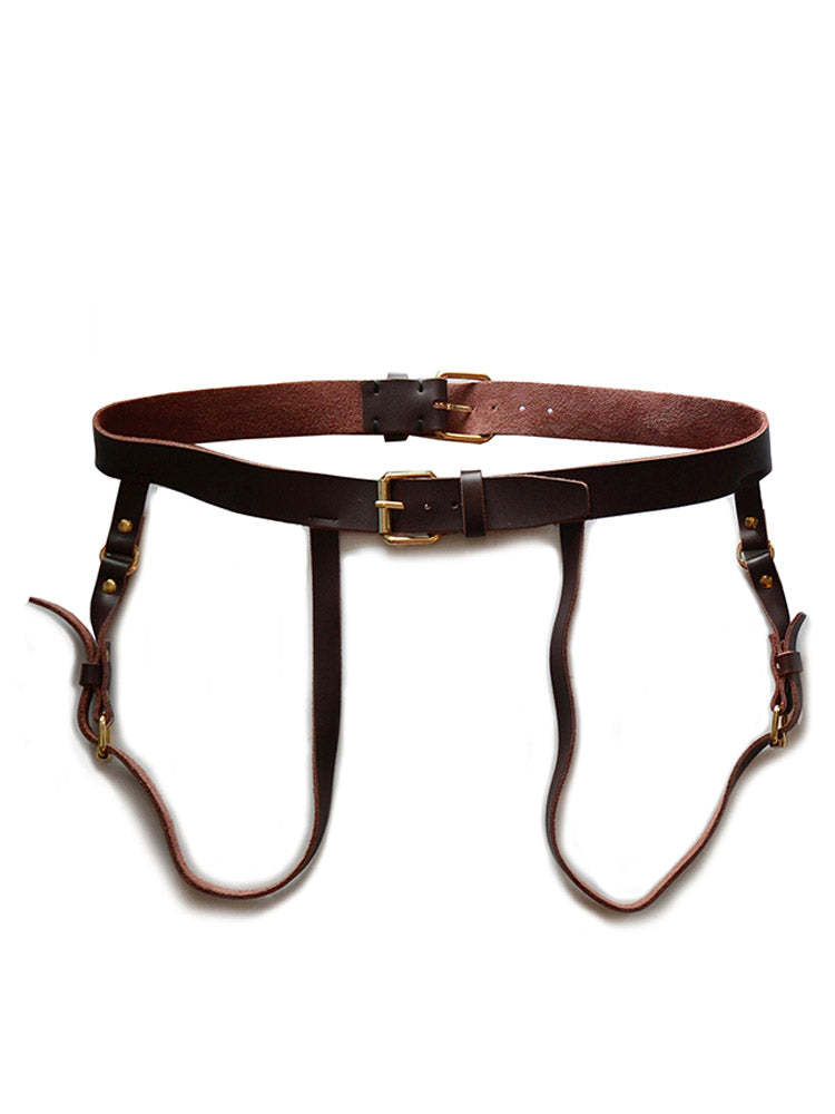 BLACKRISS™Men's Accessories Leather Double Belt Binding Bondage-Blackriss