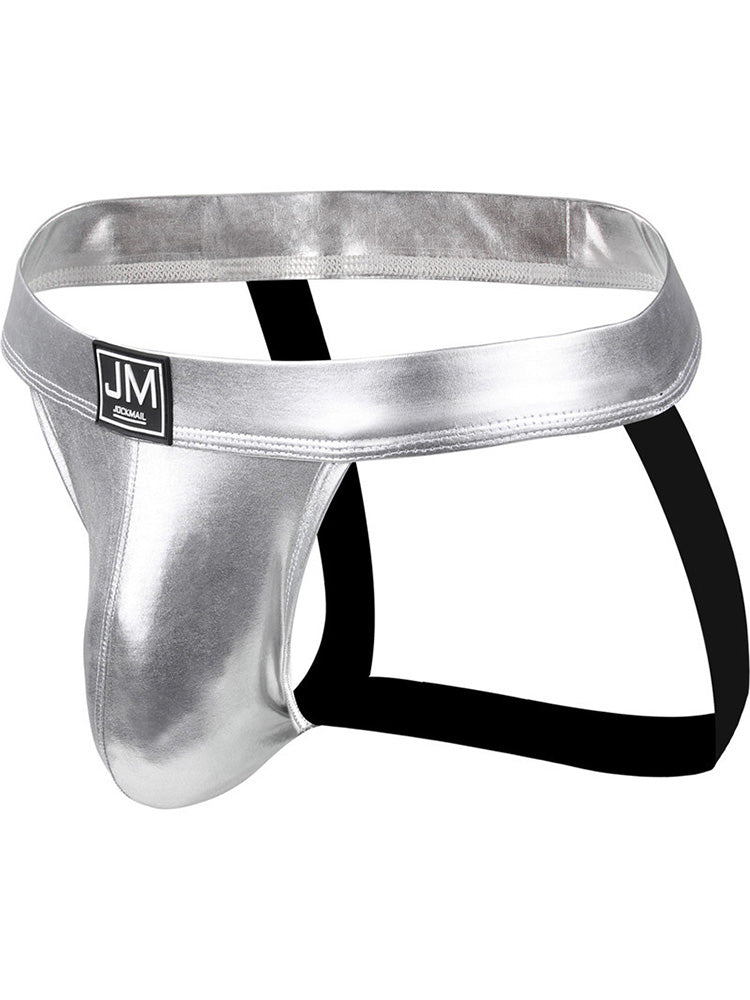 BLACKRISS™Men's Open Crotch Leather Double Thong-Blackriss