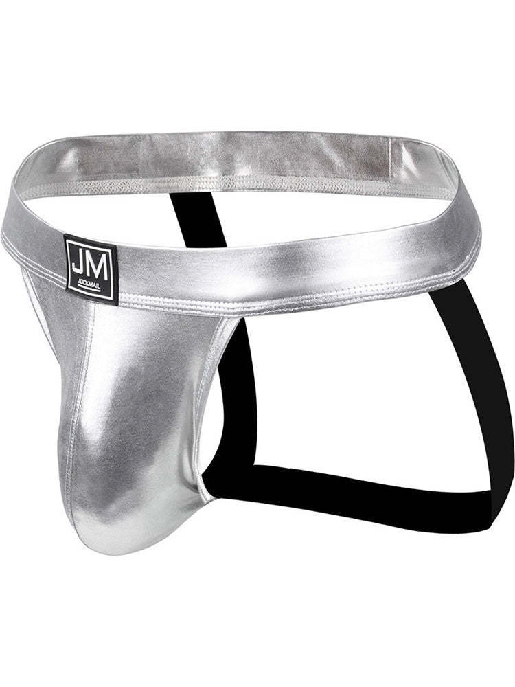 BLACKRISS™Men's Open Crotch Leather Double Thong-Blackriss