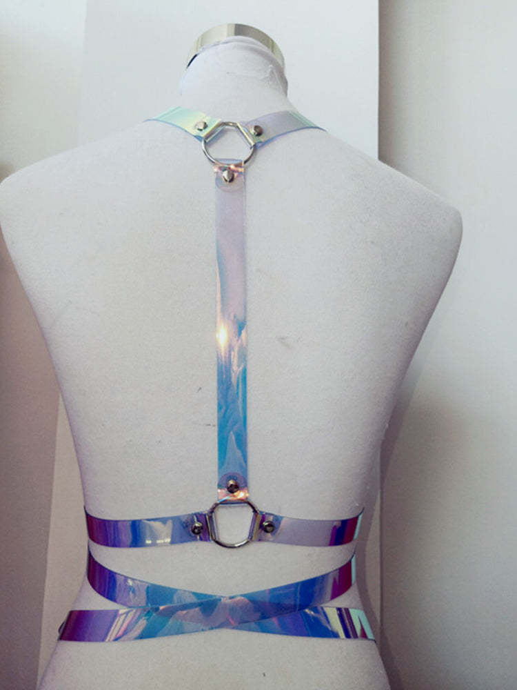 BLACKRISS™Pvc Colorful Punk Style Detachable Harness Strap Belt-Blackriss