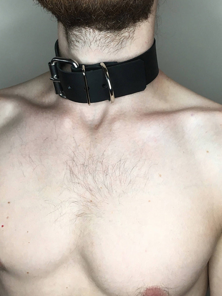 BLACKRISS™Men's Adjustable Erotic Collar Choker - Black-Blackriss
