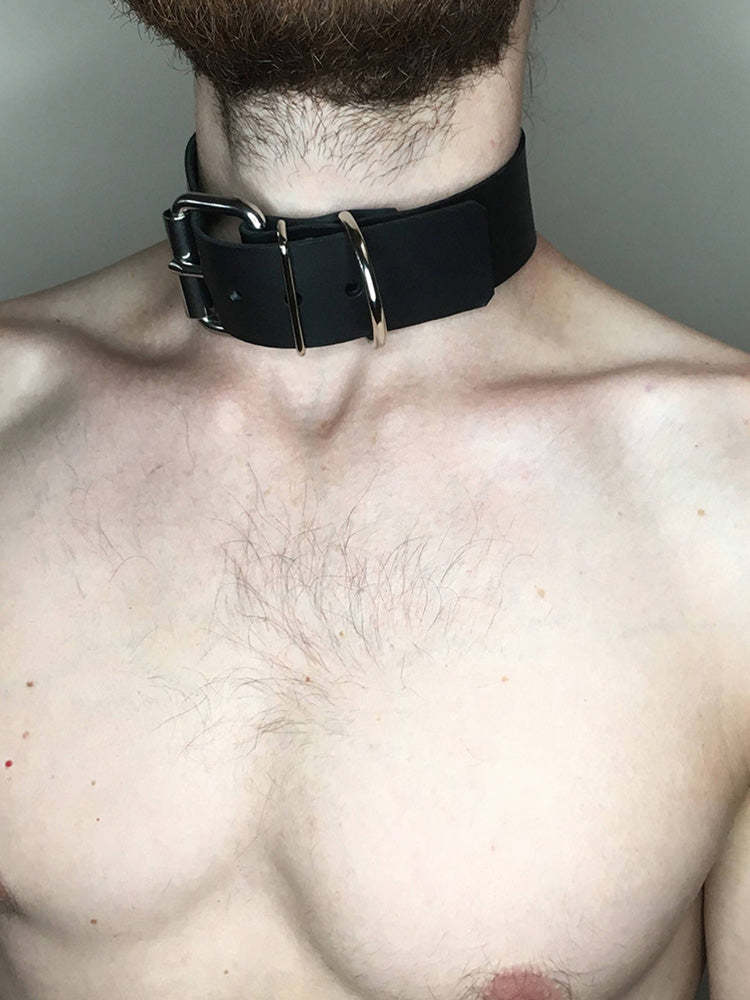 BLACKRISS™Men's Adjustable Erotic Collar Choker - Black-Blackriss