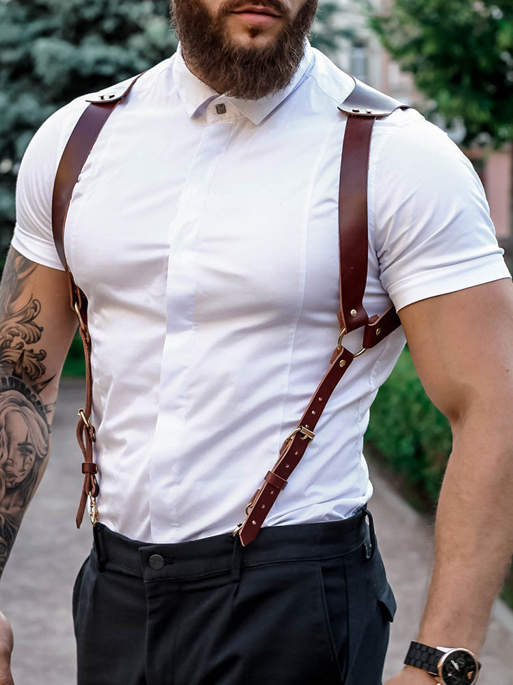 BLACKRISS™Men's Leather Restraint Harness Strap-Blackriss