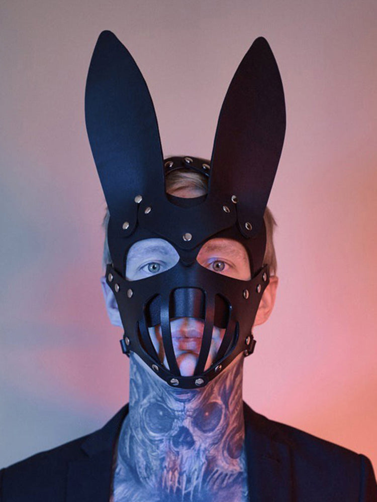 BLACKRISS™Rabbit Ear Half Facemask - Black-Blackriss