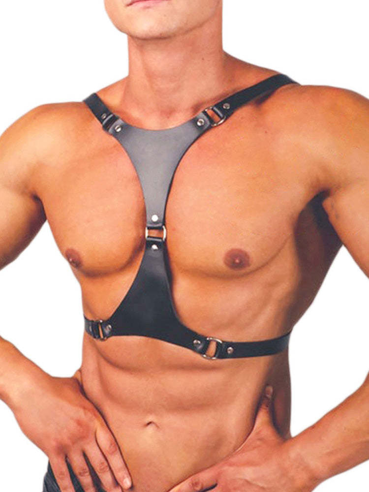 BLACKRISS™Men's Erotic Bondage Underwear Harness - Black-Blackriss