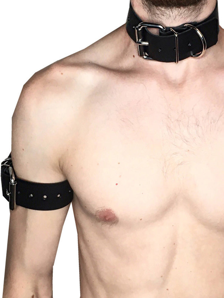 BLACKRISS™Men's Adjustable Erotic Collar Choker - Black-Blackriss
