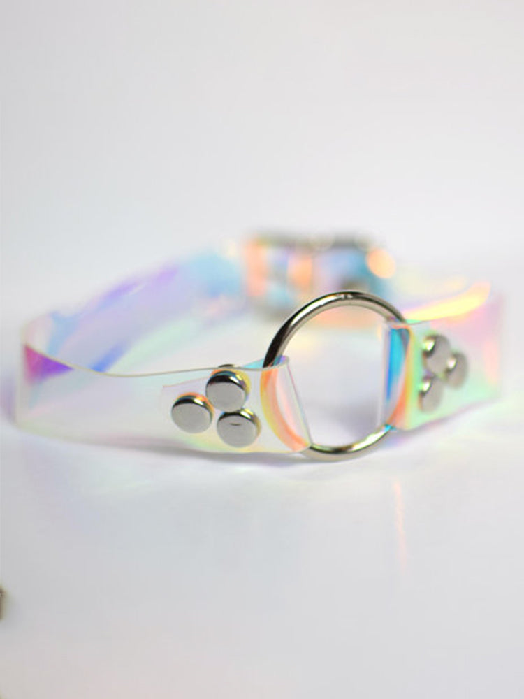 BLACKRISS™Unisex Transparent Colorful Leather Choker Necklace-Blackriss