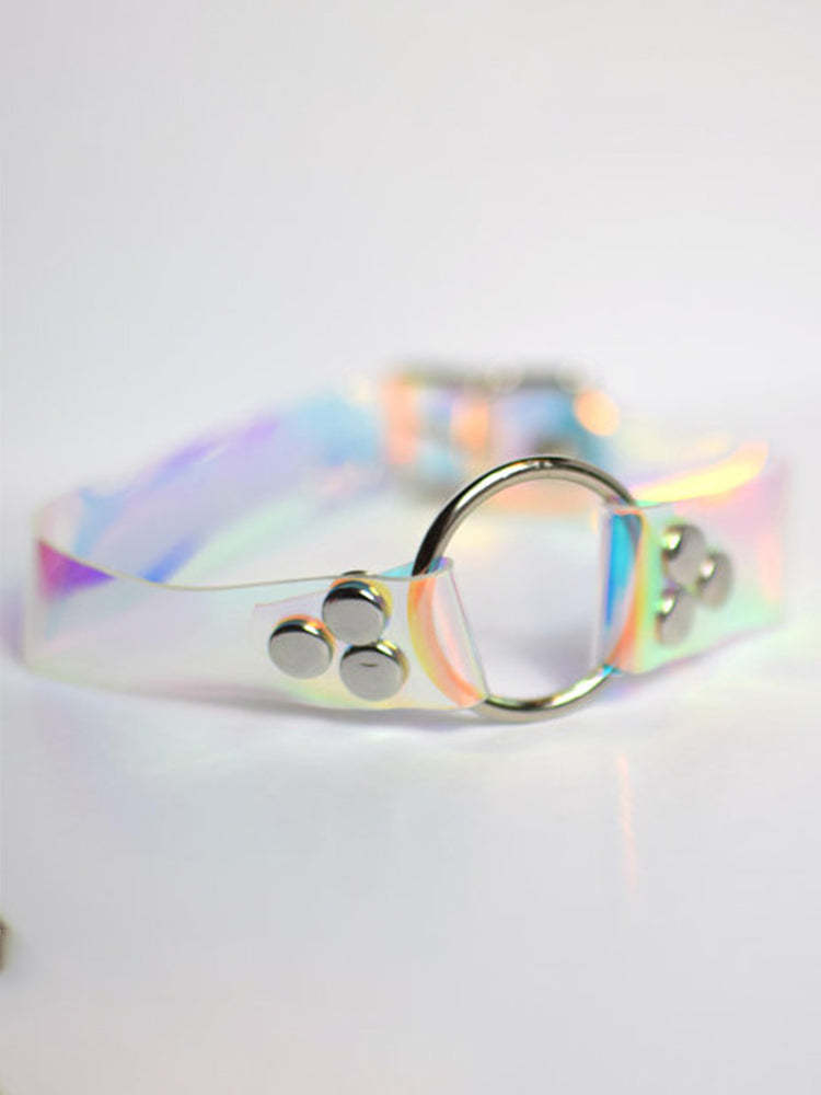 BLACKRISS™Unisex Transparent Colorful Leather Choker Necklace-Blackriss
