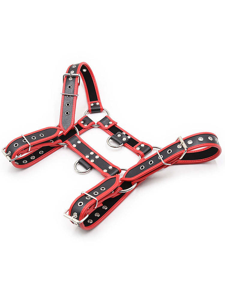 BLACKRISS™Men's Leather Studded Corset Shoulder Harness-Blackriss