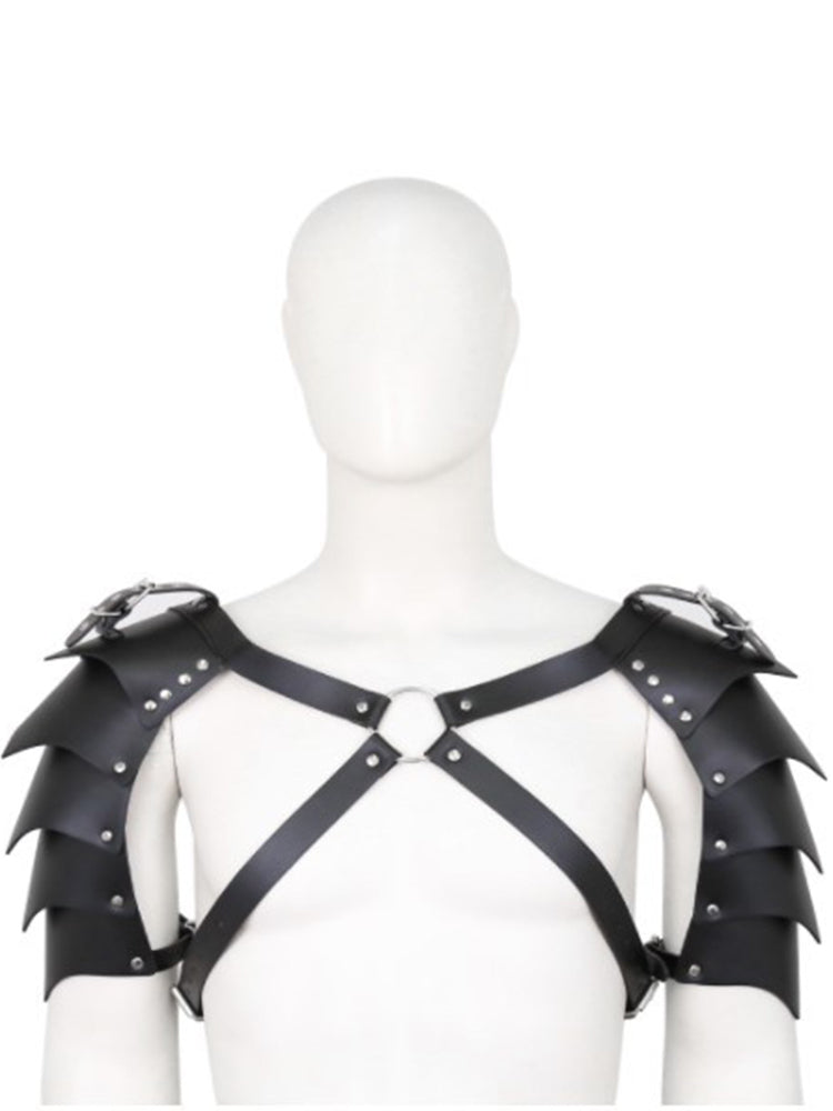 BLACKRISS™Men's Punk Body Armor Chest Harness - Black-Blackriss