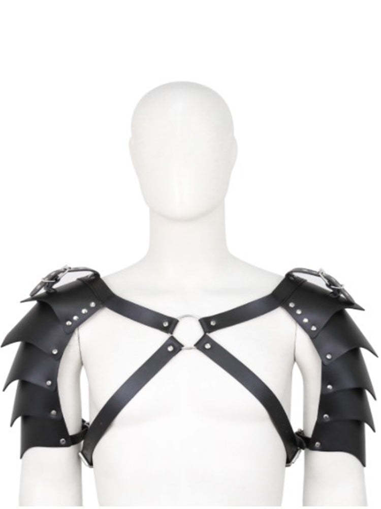BLACKRISS™Men's Punk Body Armor Chest Harness - Black-Blackriss