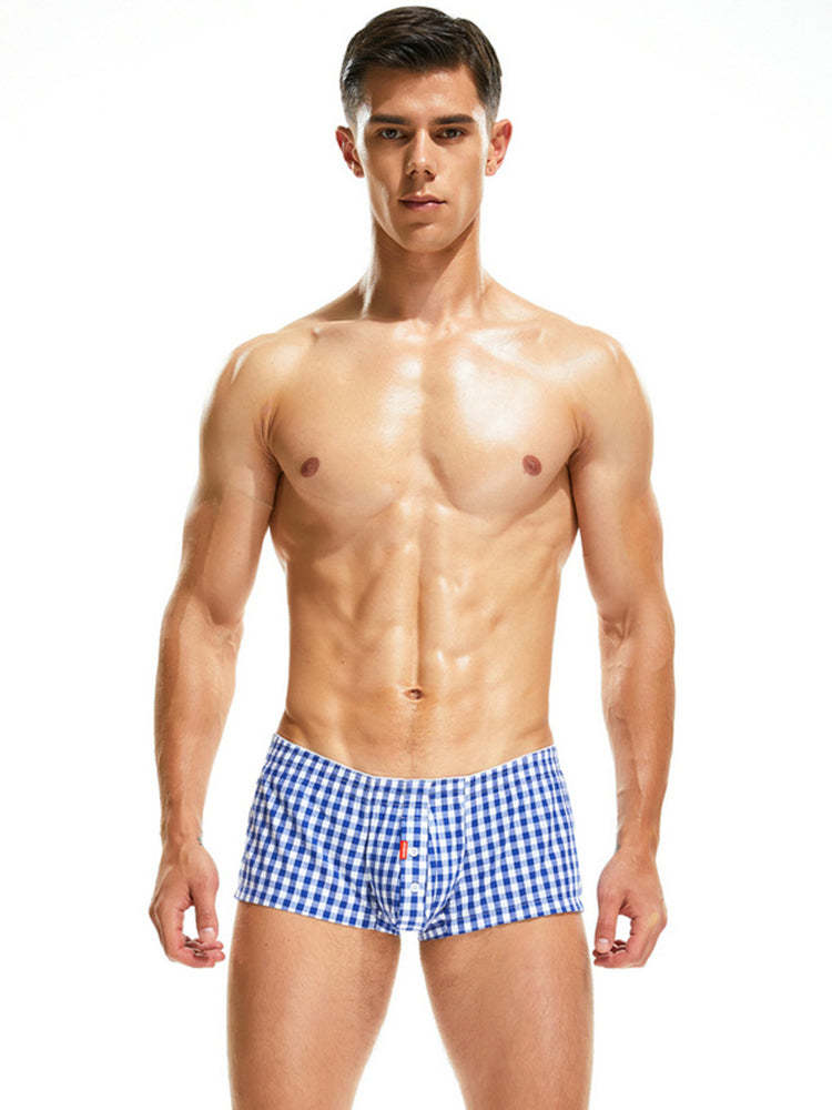 BLACKRISS™Fashion Plaid Cotton Home Boxer-Blackriss
