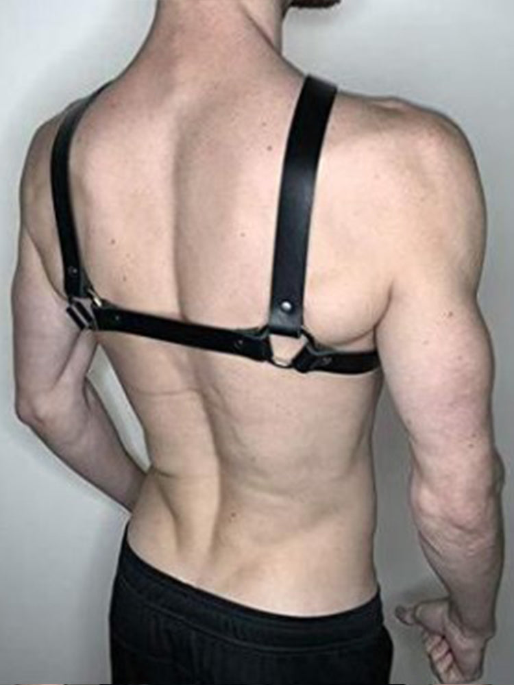 BLACKRISS™Mens Chest Harness Sexy Bondage - Black-Blackriss