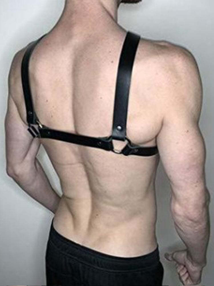 BLACKRISS™Mens Chest Harness Sexy Bondage - Black-Blackriss