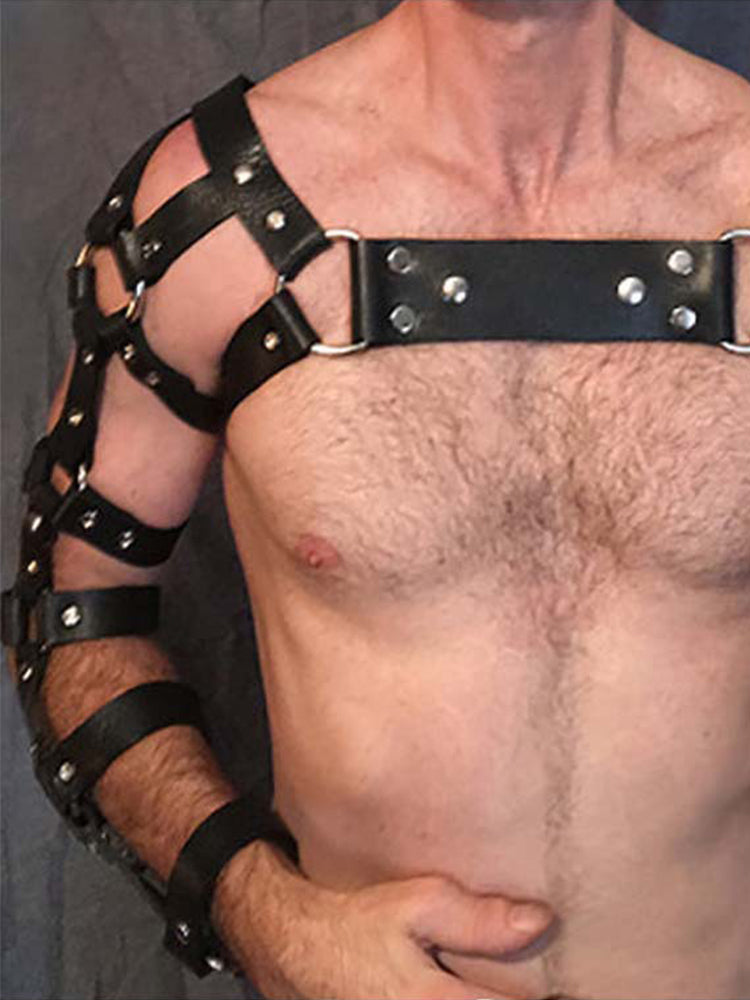 BLACKRISS™Mens Harness Strap Belt - Black-Blackriss