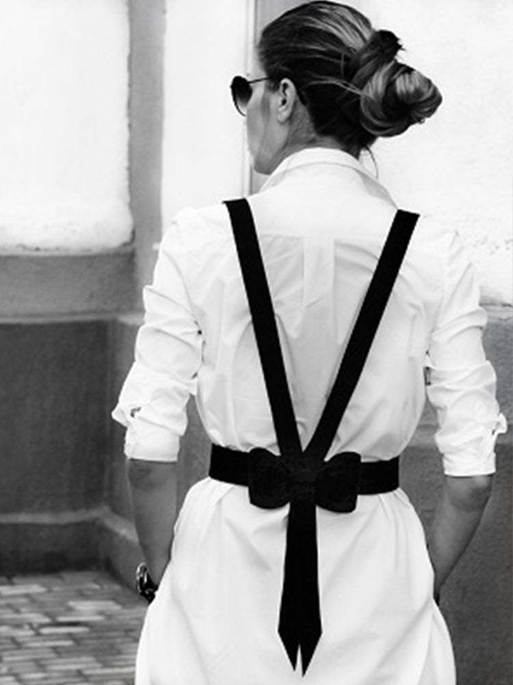 BLACKRISS™Ladies Casual All-match Bowknot Strap - Black-Blackriss