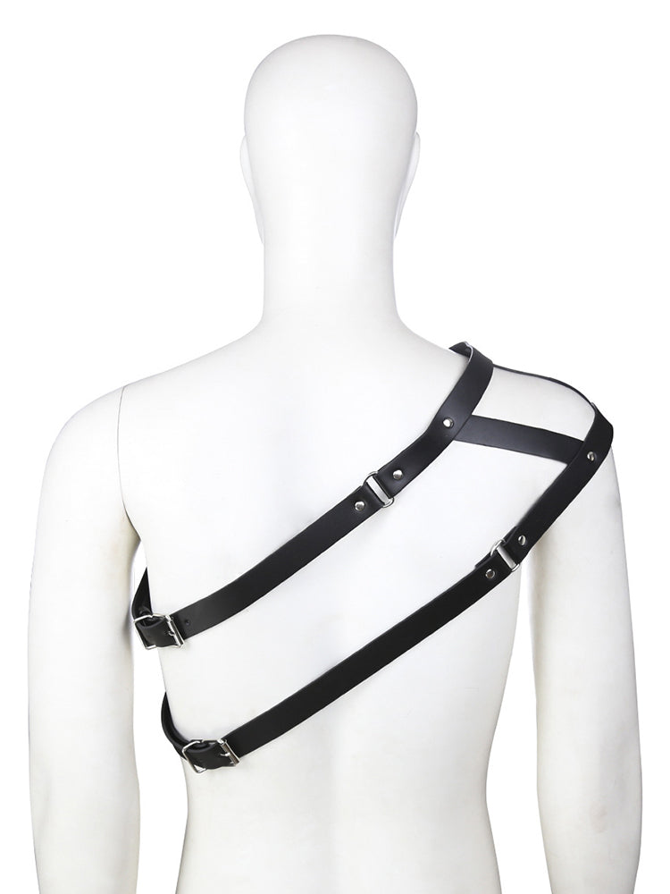 BLACKRISS™Couple Flirting Pu Leather Bondage Straps Harness-Blackriss