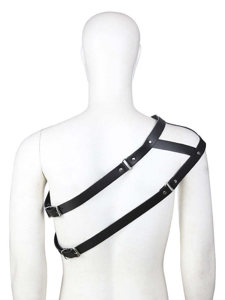BLACKRISS™Couple Flirting Pu Leather Bondage Straps Harness-Blackriss