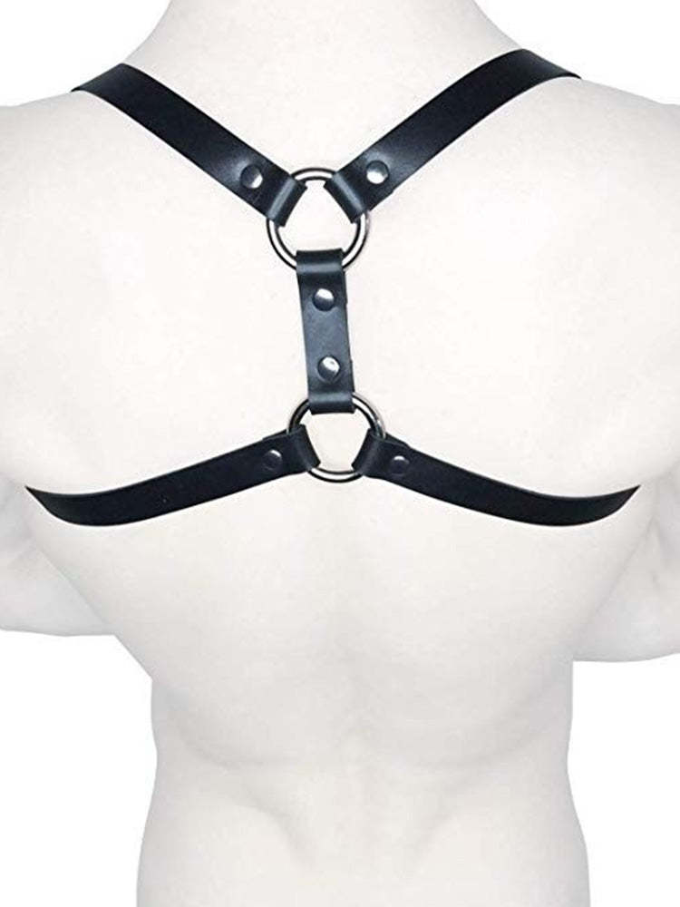 BLACKRISS™Men's Leather Shoulder Strap - Black-Blackriss