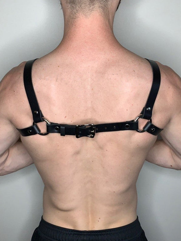 BLACKRISS™Gothic Men's Leather Strap - Black-Blackriss