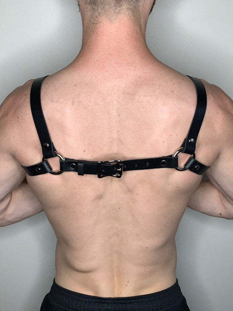 BLACKRISS™Gothic Men's Leather Strap - Black-Blackriss