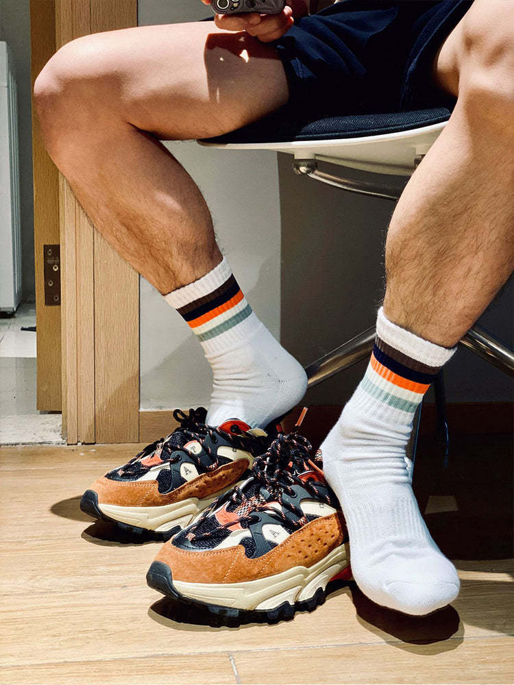BLACKRISS™Rainbow Striped Sports Cotton Socks-Blackriss