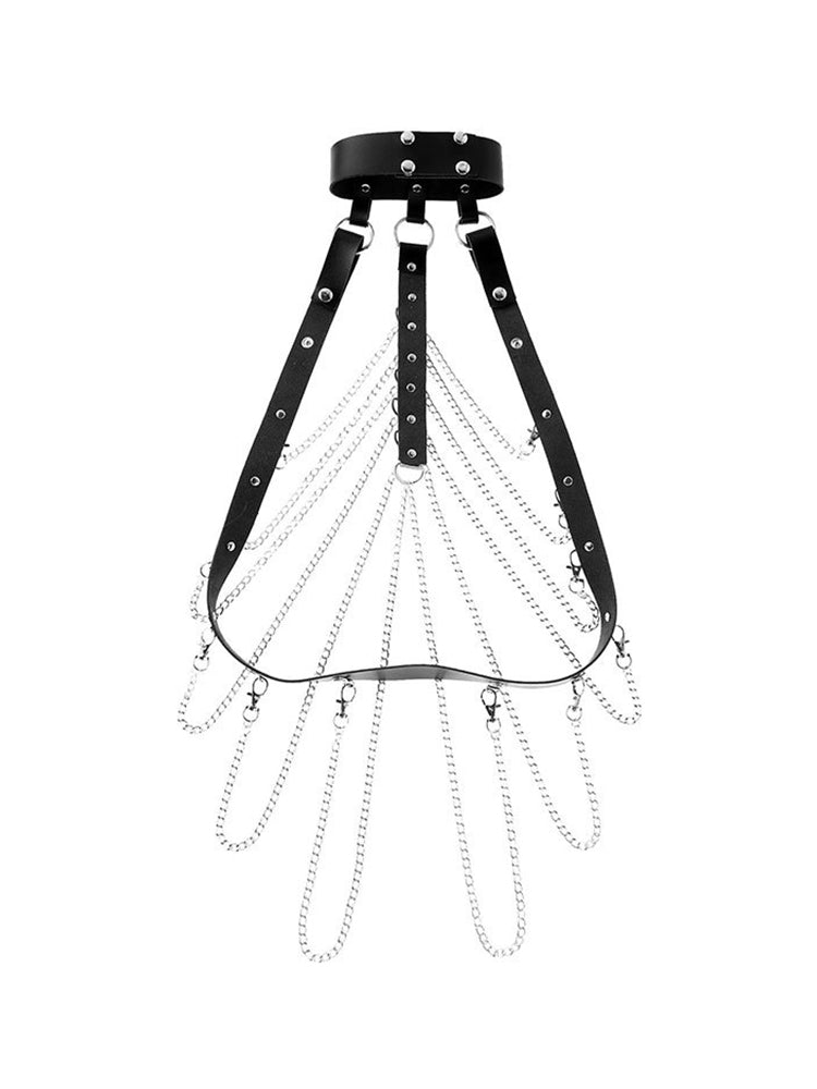 BLACKRISS™Mens Chain Link Fetish Harness-Blackriss