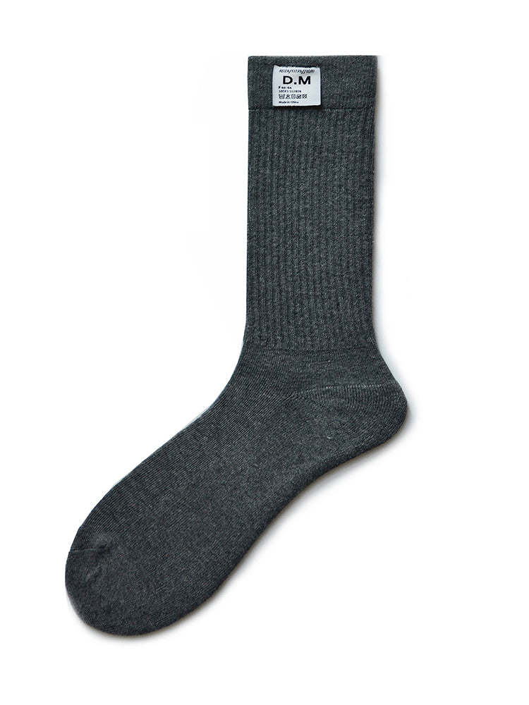 BLACKRISS™Men's Solid Color Letter Thick Terry Cotton Stockings-Blackriss