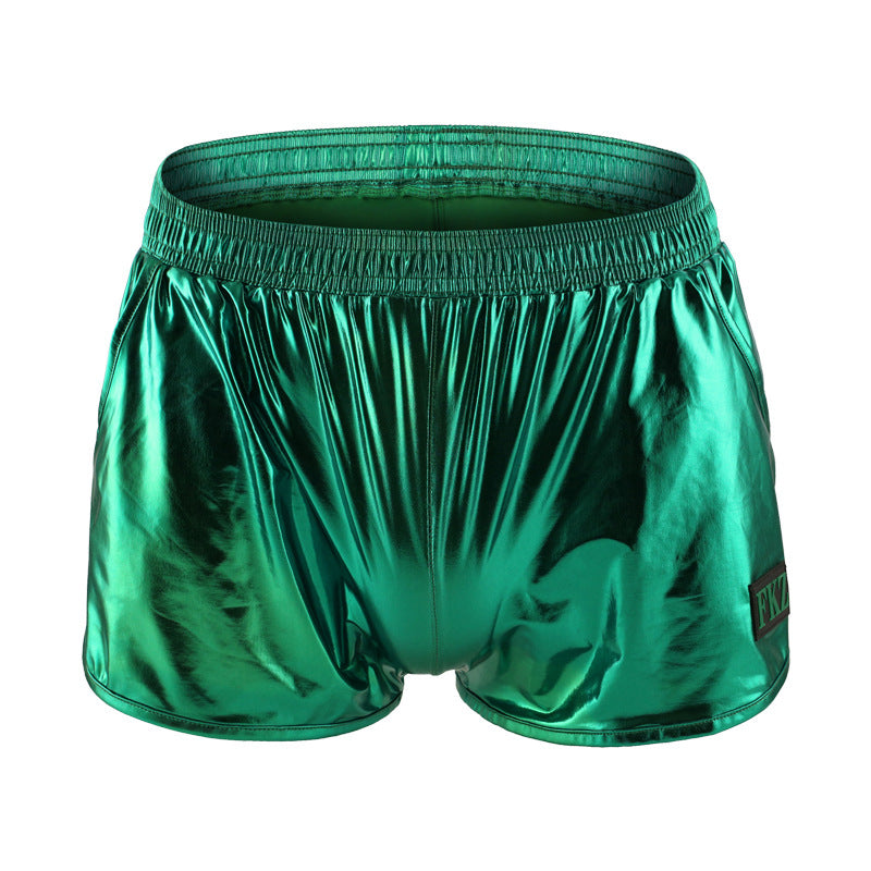 BLACKRISS™Bronze Faux Leather Stretch Ice Silk Boxer Briefs-Blackriss