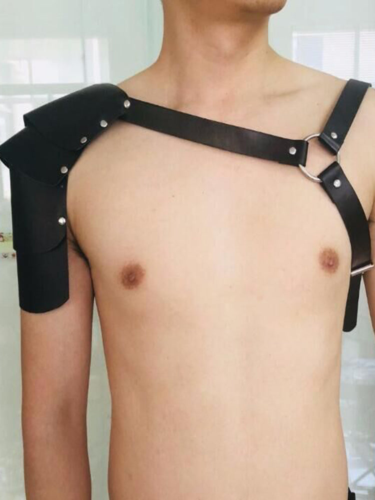 BLACKRISS™Men Faux Leather Armor Chest Harness-Blackriss