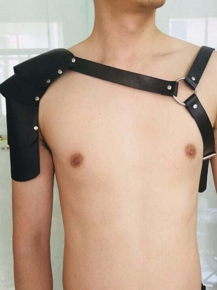 BLACKRISS™Men Faux Leather Armor Chest Harness-Blackriss