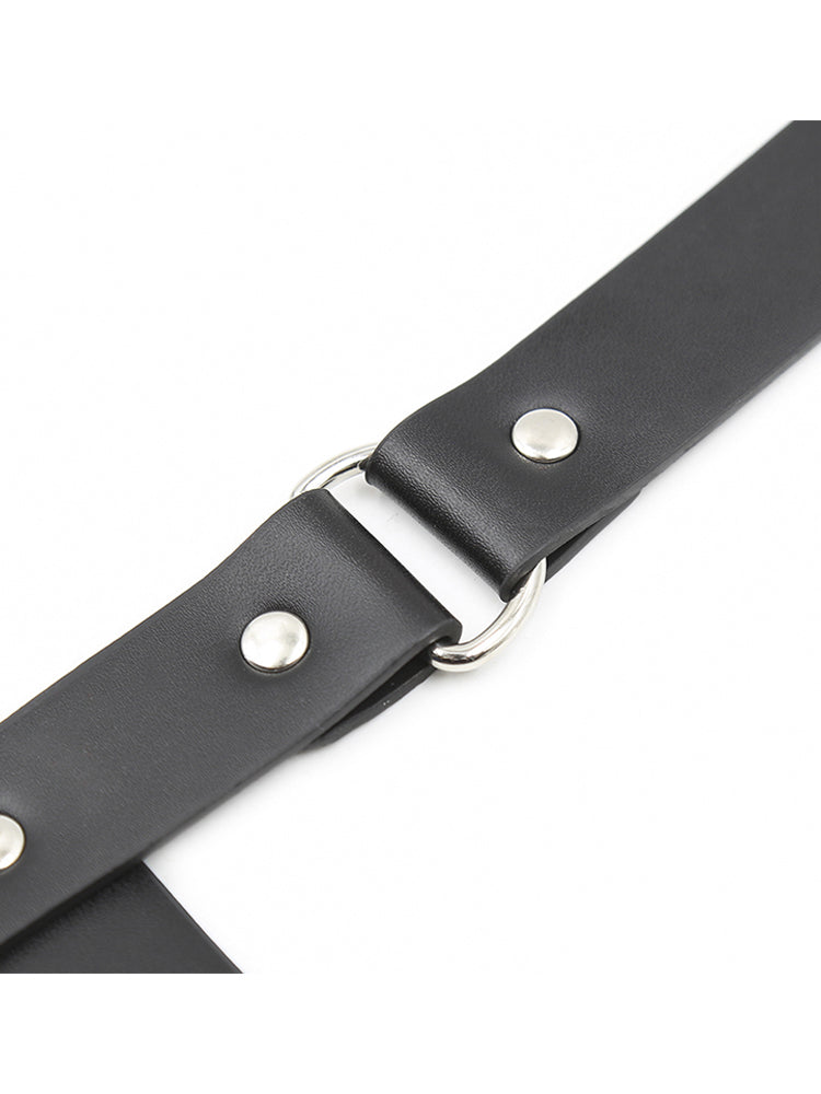 BLACKRISS™Couple Flirting Pu Leather Bondage Straps Harness-Blackriss