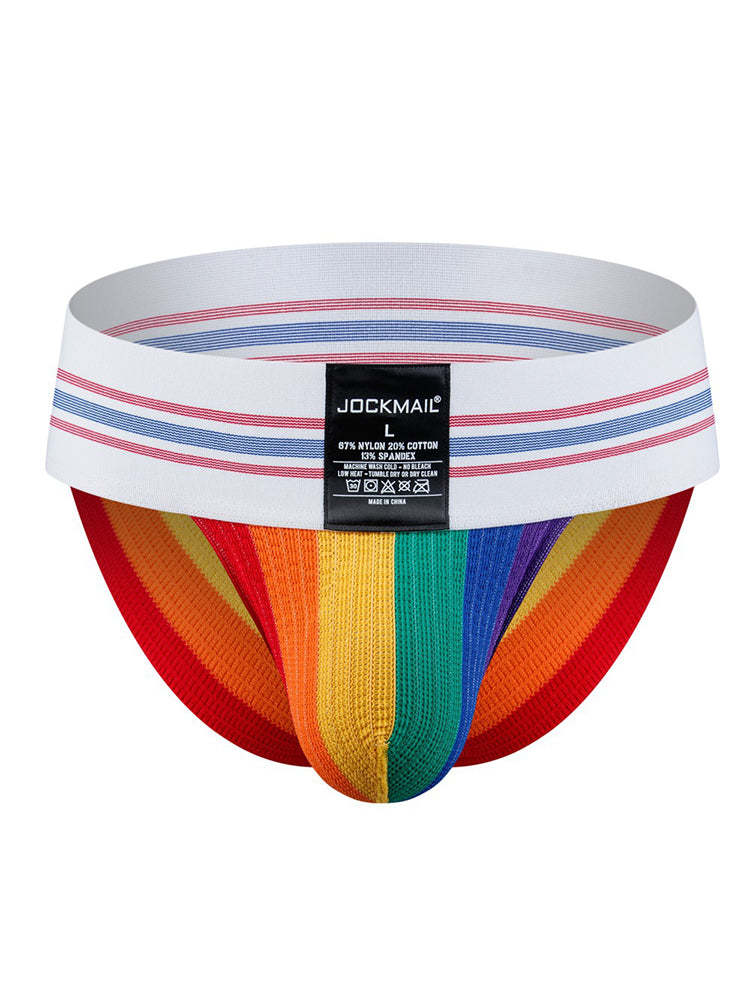 BLACKRISS™Men's Rainbow Stripes Pride Brief-Blackriss