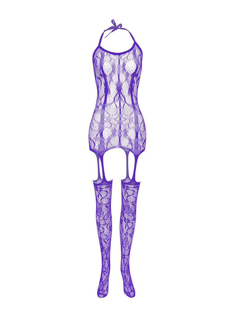 BLACKRISS™Front And Rear Cutout Sock Bodysuit-Blackriss