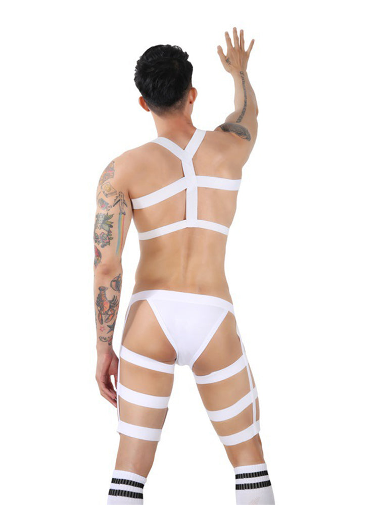 BLACKRISS™Elastic Harness Briefs Socks Set 3 Piece Outfit-Blackriss