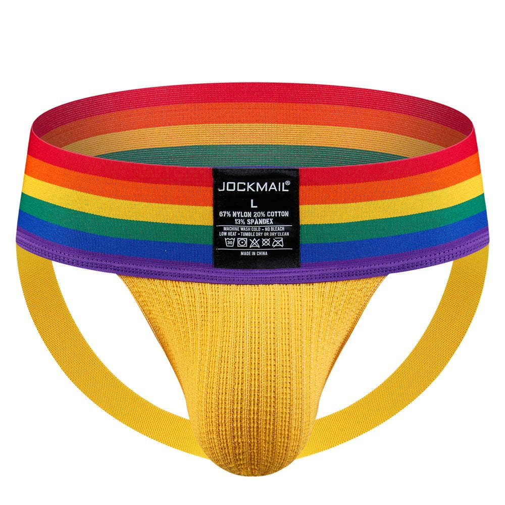 BLACKRISS™Wide Belt Rainbow Pride Jockstrap-Blackriss