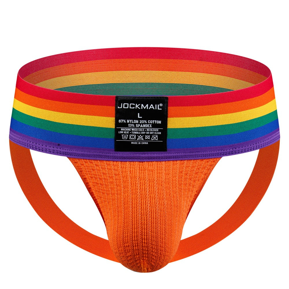 BLACKRISS™Wide Belt Rainbow Pride Jockstrap-Blackriss