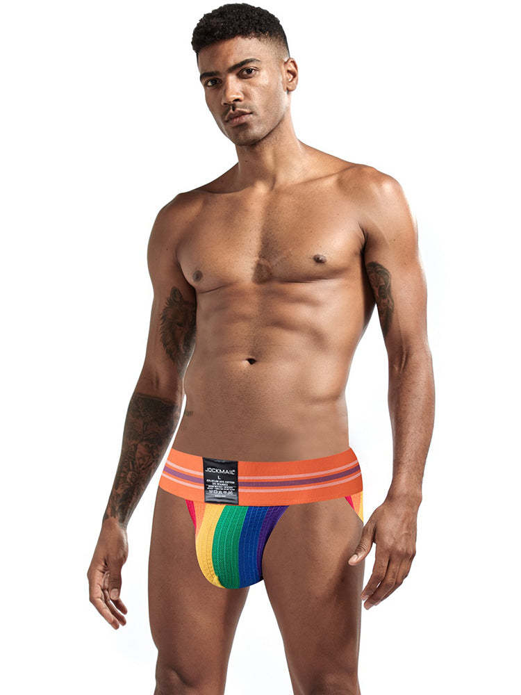 BLACKRISS™Men's Rainbow Stripes Pride Brief-Blackriss